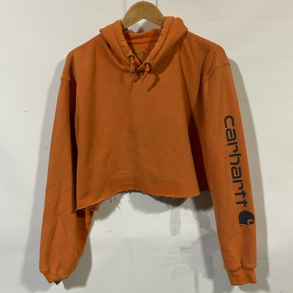 Carhartt Orange Cropped Hoodie